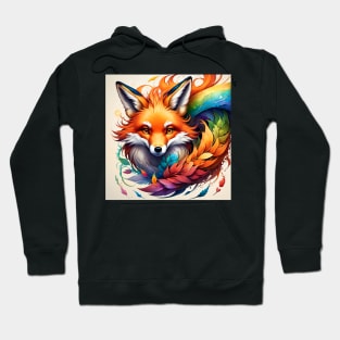 AI Rainbow Fox Hoodie